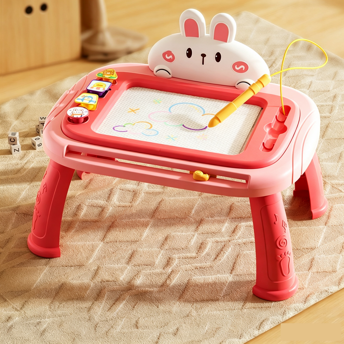 Draw & Erase Instantly! Convertible Magnetic Kids Drawing Board
