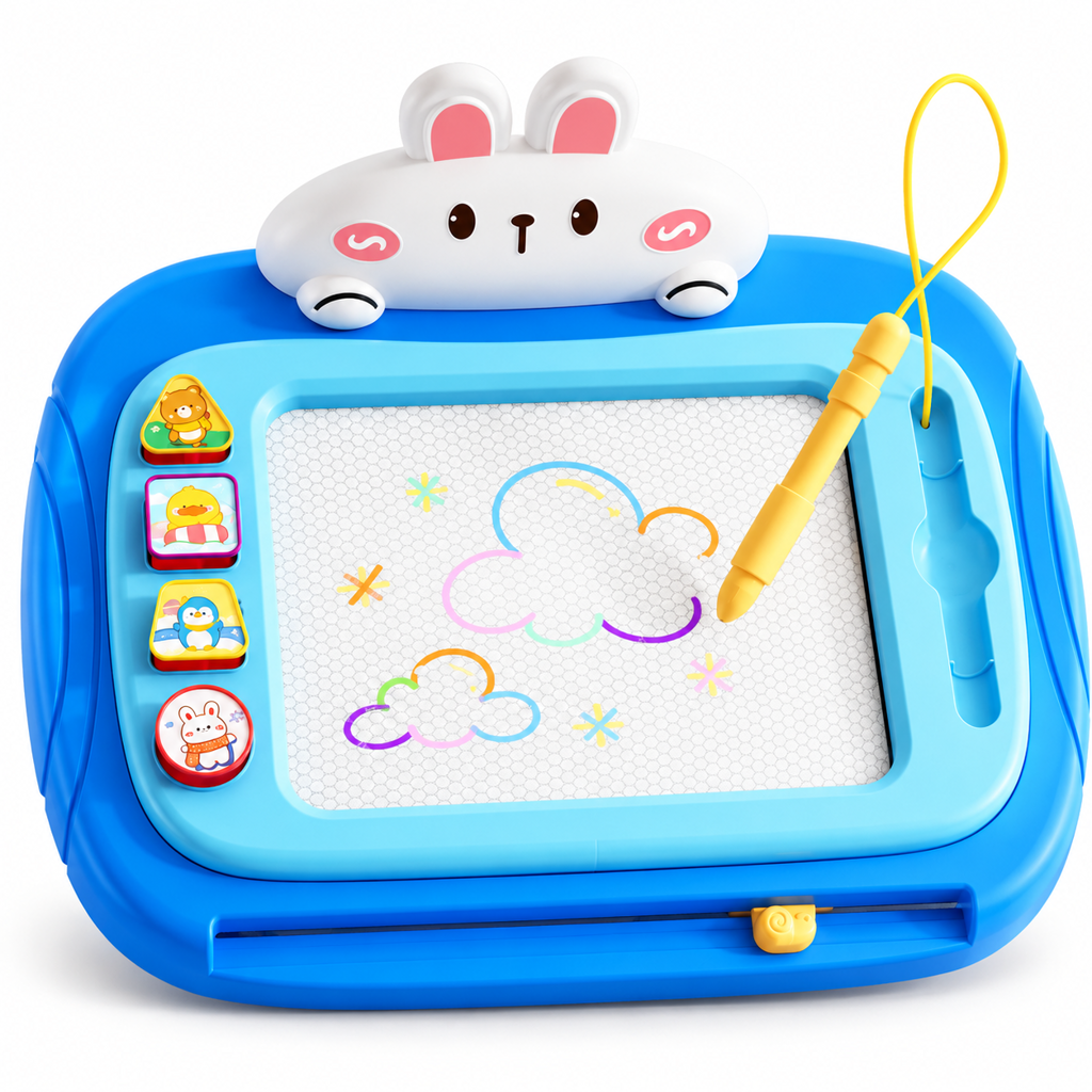 Draw & Erase Instantly! Convertible Magnetic Kids Drawing Board