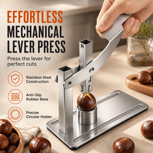 Crack Nuts Instantly! Stainless Steel Lever Nut Cracker