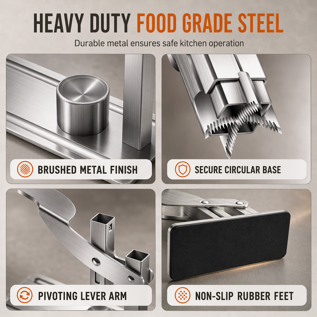 Crack Nuts Instantly! Stainless Steel Lever Nut Cracker