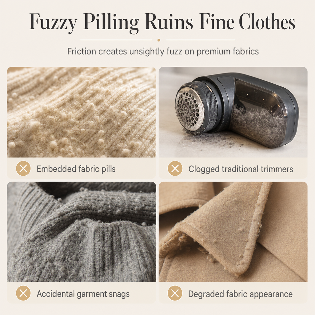 Restore Fabric Smoothness Instantly! Magnetic Lint Remover