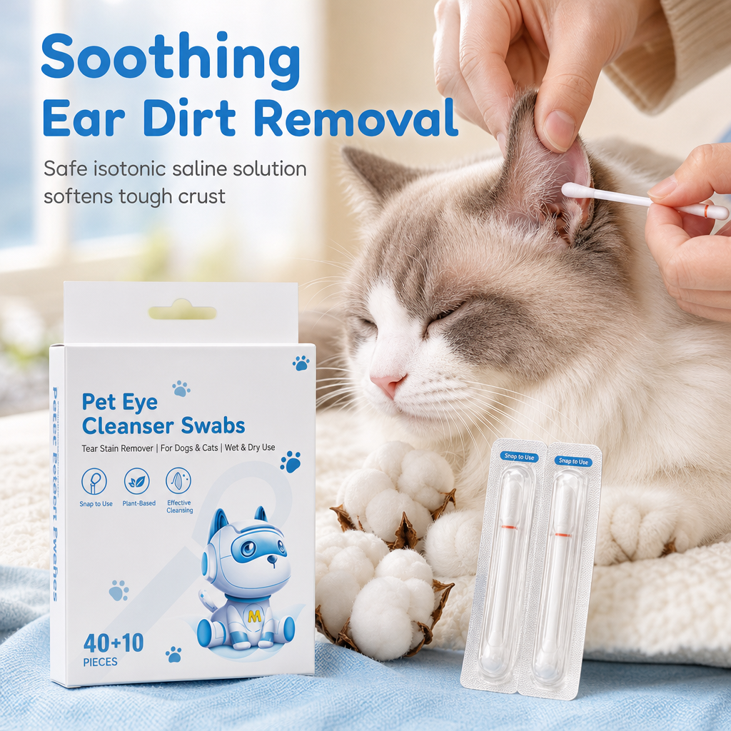 Clean Pet Ears & Eyes Instantly! External-Care Swabs
