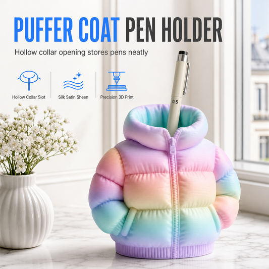 Store Pens Instantly! Puffer Coat 3D Pen Holder