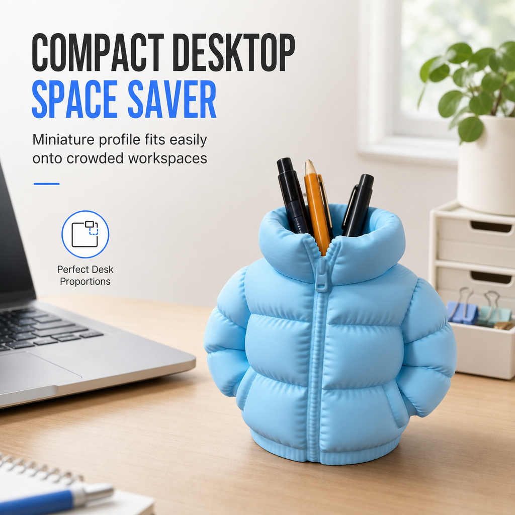 Store Pens Instantly! Puffer Coat 3D Pen Holder