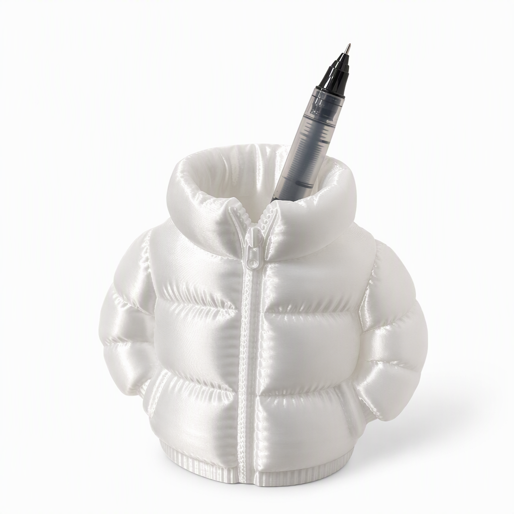 Store Pens Instantly! Puffer Coat 3D Pen Holder