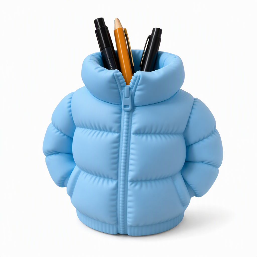 Store Pens Instantly! Puffer Coat 3D Pen Holder