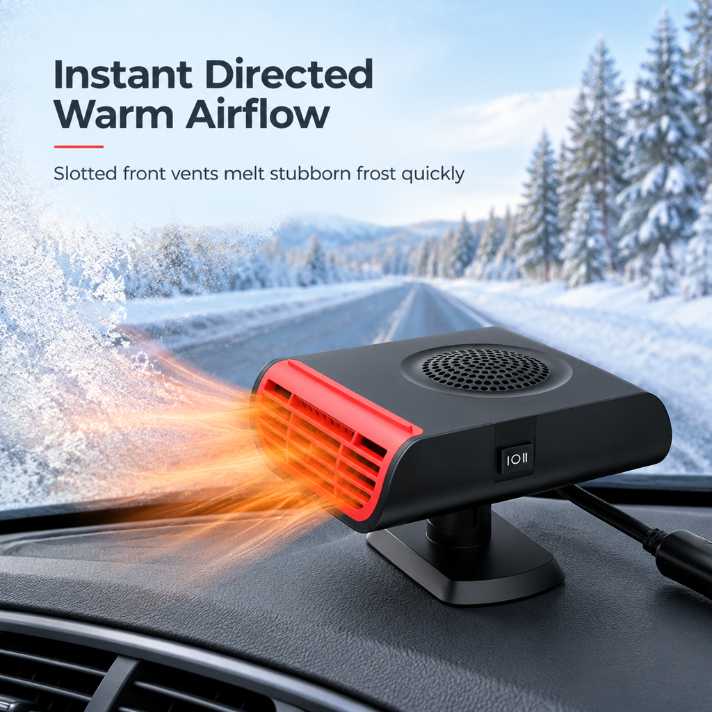 Clear Foggy Windshields Instantly! Car Defroster & Defogger Fan
