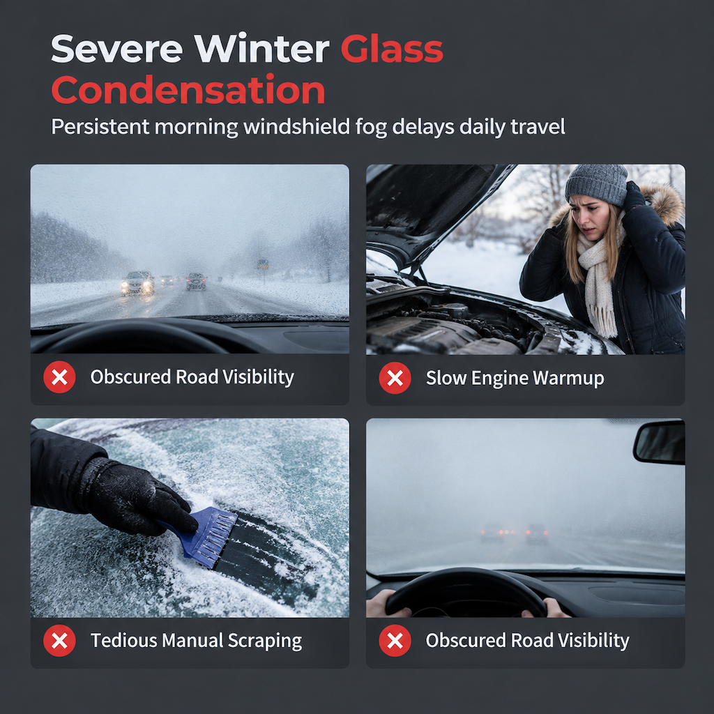 Clear Foggy Windshields Instantly! Car Defroster & Defogger Fan
