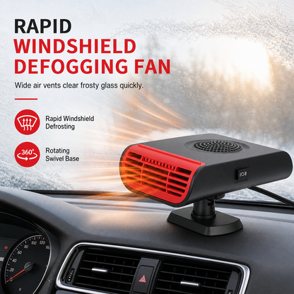 Clear Foggy Windshields Instantly! Car Defroster & Defogger Fan
