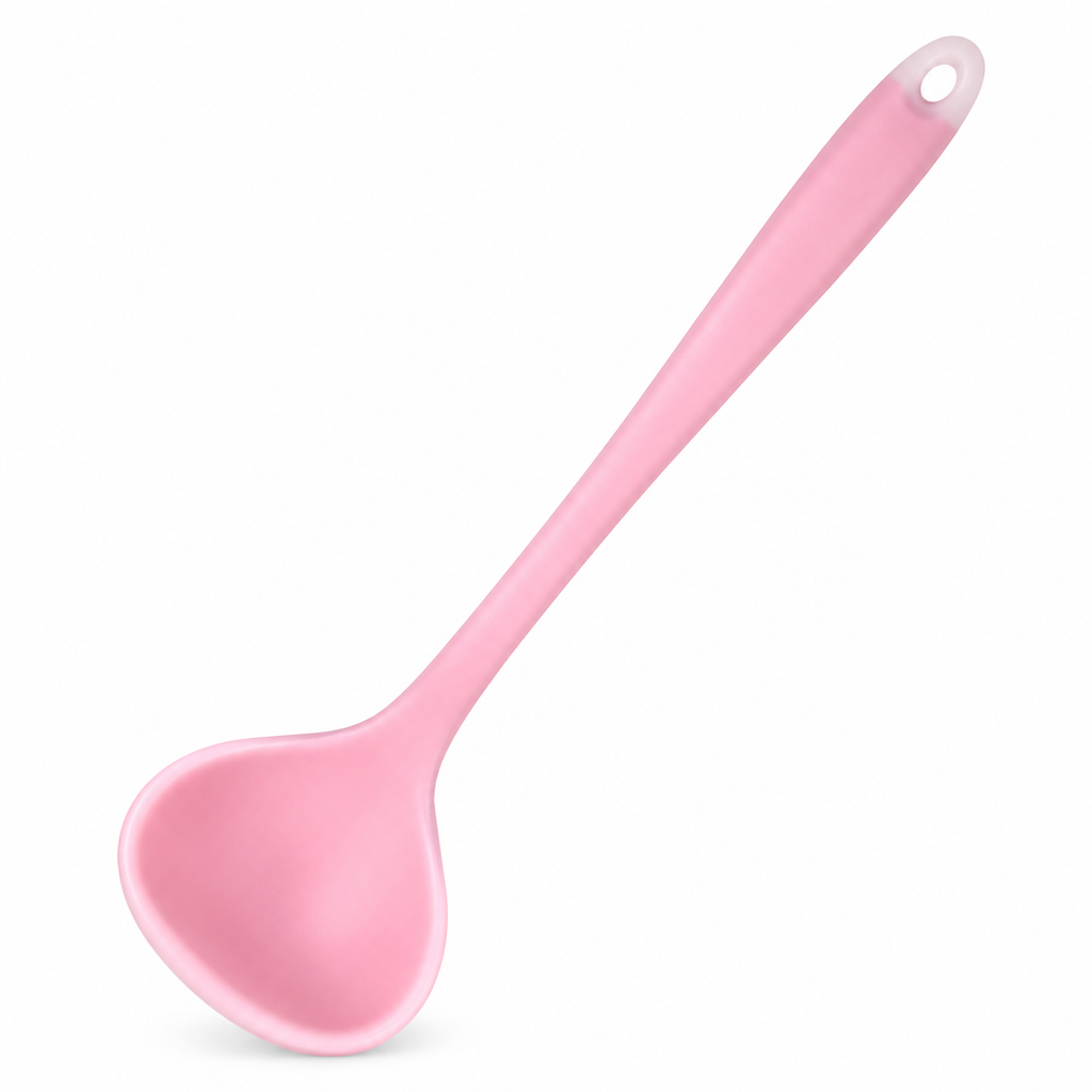Protect Nonstick Cookware Instantly! Gentle Silicone Soup Ladle