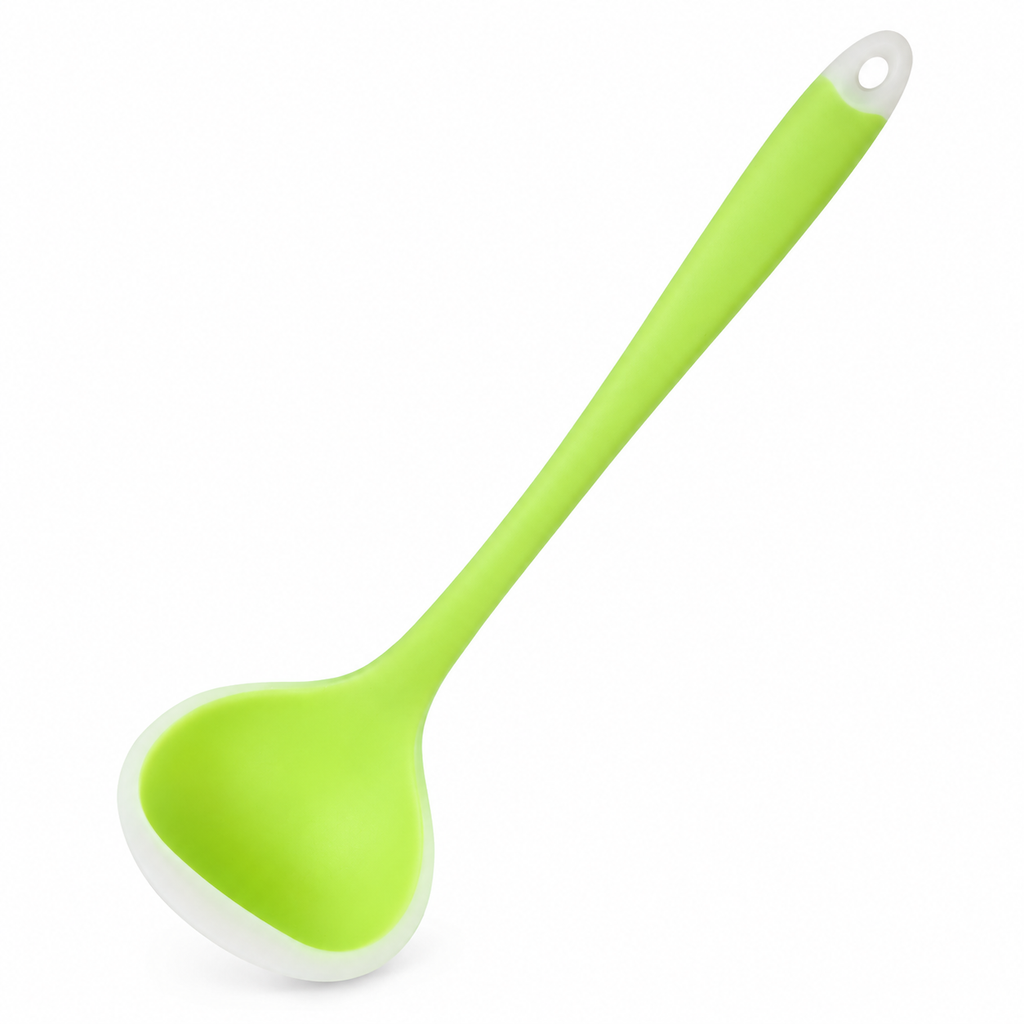Protect Nonstick Cookware Instantly! Gentle Silicone Soup Ladle