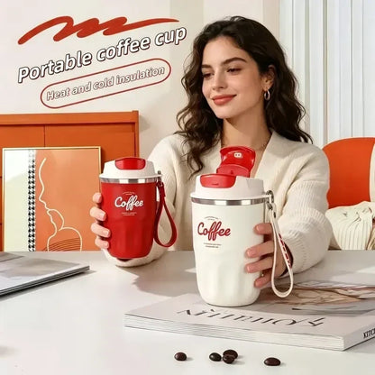 Sip Burn-Free Instantly! Smart Temp-Display Leakproof Thermal Mug