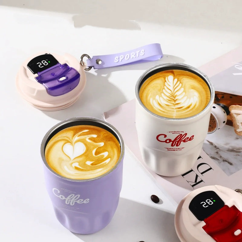 Sip Burn-Free Instantly! Smart Temp-Display Leakproof Thermal Mug