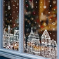 🎁Christmas Hot Sale 50% OFF🎅Christmas Village Static Window Cling Set, 78Pcs Reusable Xmas Window Stickers