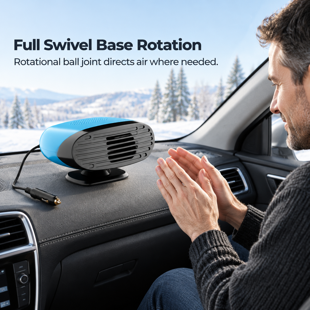 Defrost Your Windshield Instantly! 12V/24V Car Heater Fan