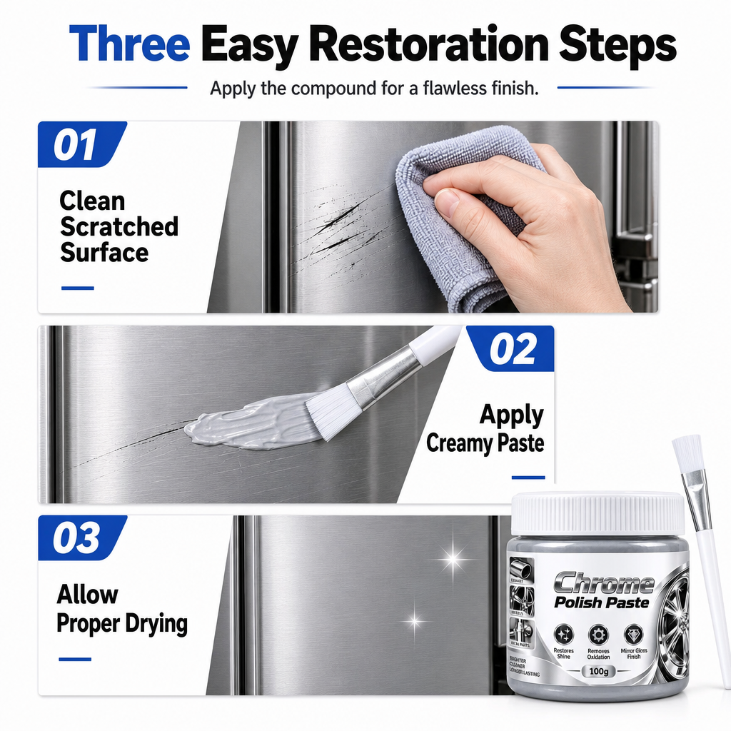 Restore Appliance Scratches Instantly! Silver & Black Repair Paste