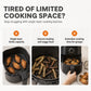 Cook Multi-Level Meals Instantly! Stackable 304 Stainless Steel Air Fryer Rack