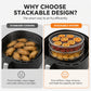 Cook Multi-Level Meals Instantly! Stackable 304 Stainless Steel Air Fryer Rack