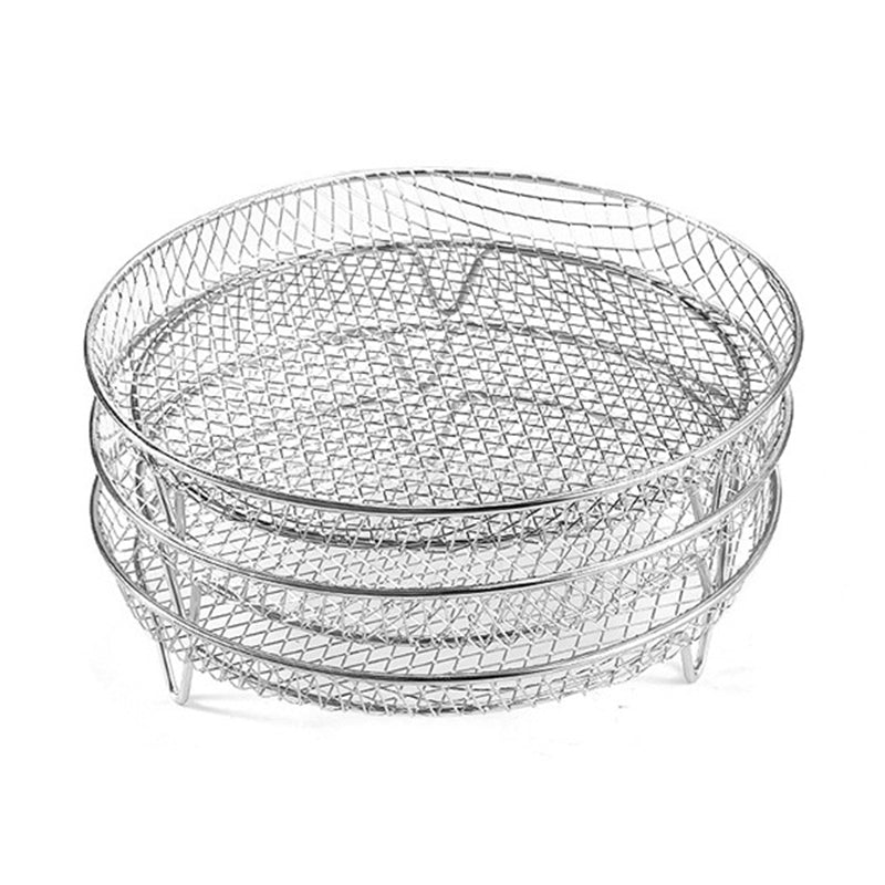 Cook Multi-Level Meals Instantly! Stackable 304 Stainless Steel Air Fryer Rack