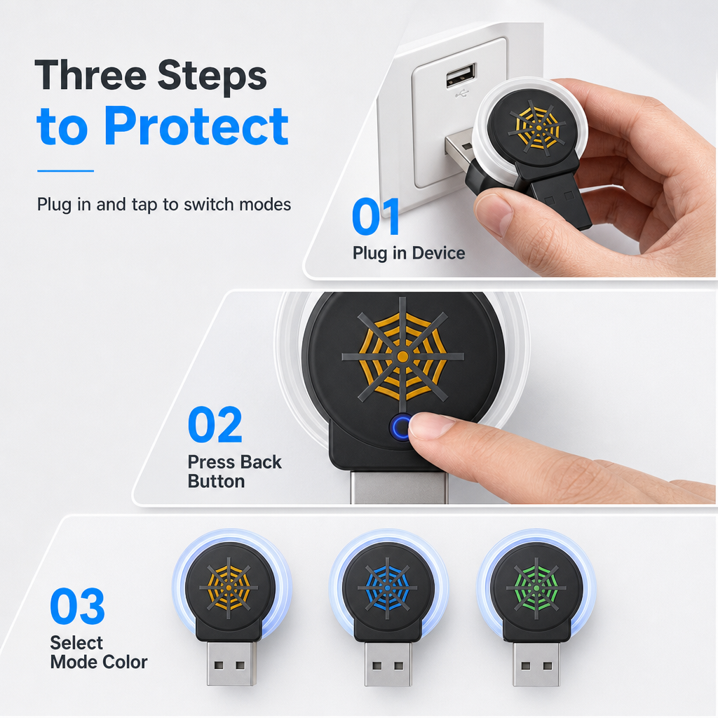Repel Insects Instantly! USB Ultrasonic Pest Repeller