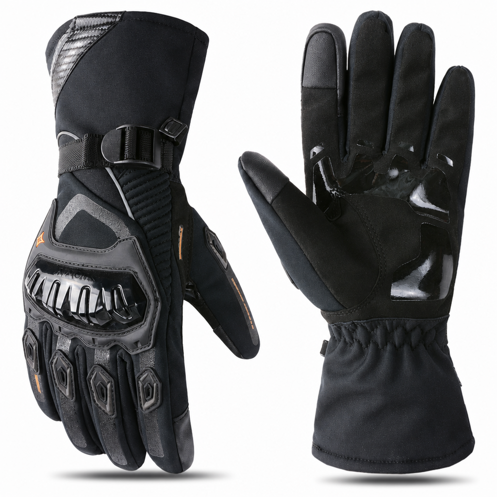 Ride Warm & Dry Instantly! Waterproof Insulated Motorcycle Gloves