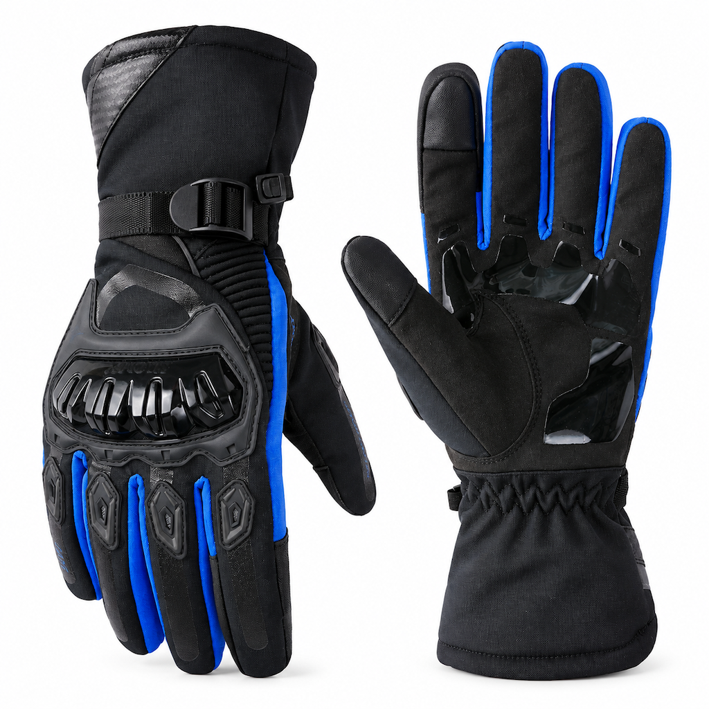 Ride Warm & Dry Instantly! Waterproof Insulated Motorcycle Gloves