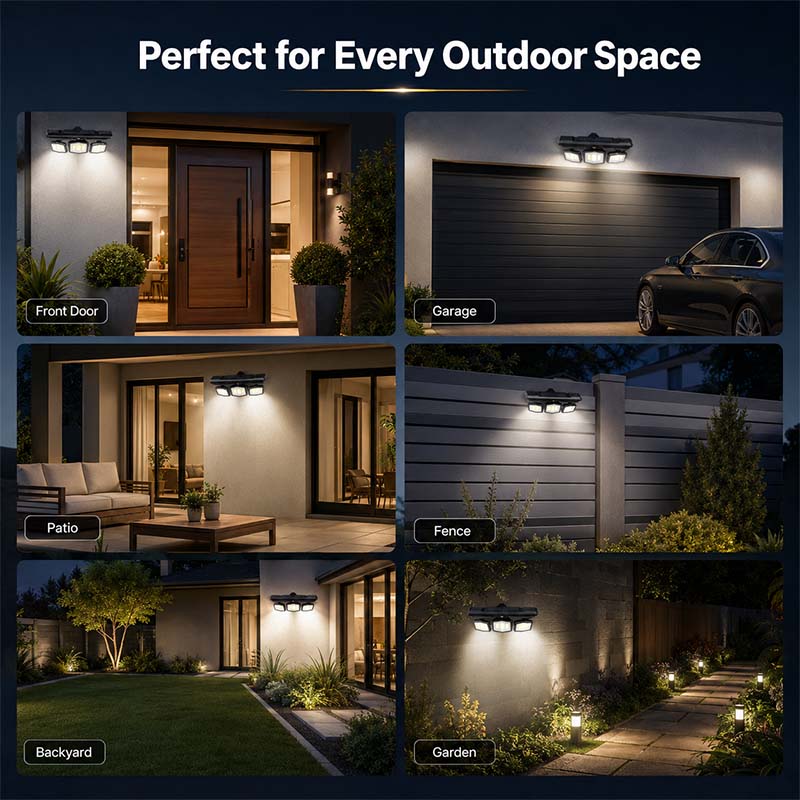 Light Up Dark Yard Instantly! Solar Motion Sensor Wall Light