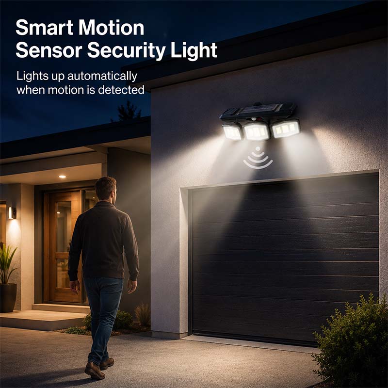 Light Up Dark Yard Instantly! Solar Motion Sensor Wall Light