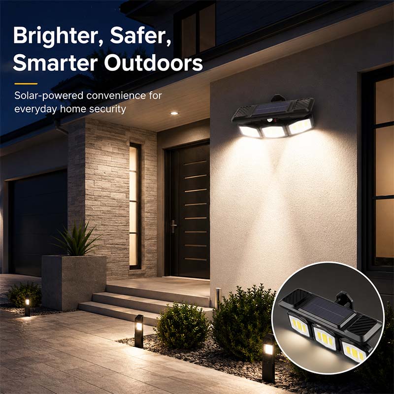 Light Up Dark Yard Instantly! Solar Motion Sensor Wall Light