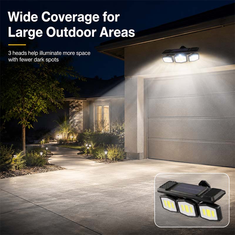 Light Up Dark Yard Instantly! Solar Motion Sensor Wall Light