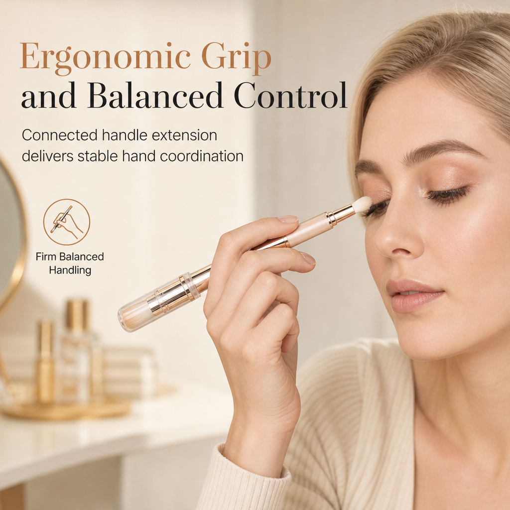 Touch Up Anywhere Instantly! 5-in-1 Retractable Makeup Brush Set