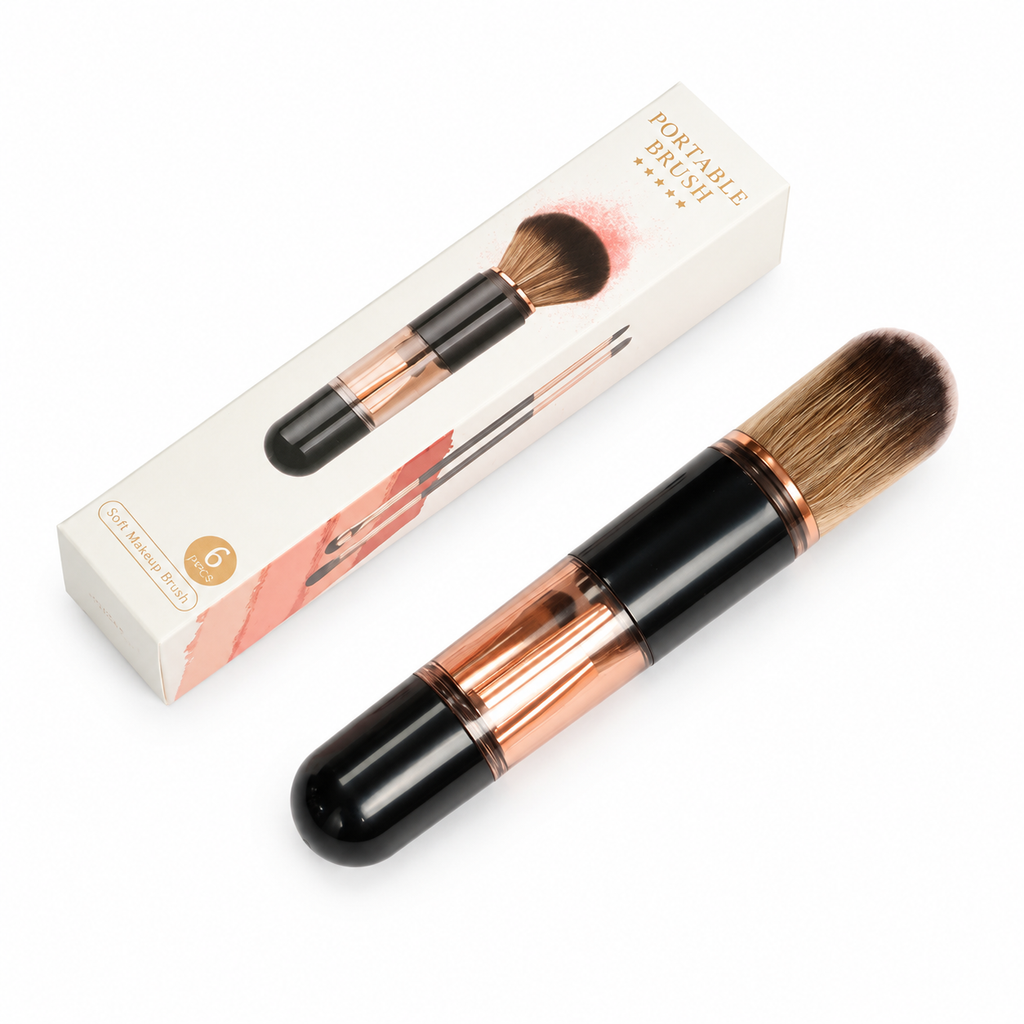 Touch Up Anywhere Instantly! 5-in-1 Retractable Makeup Brush Set