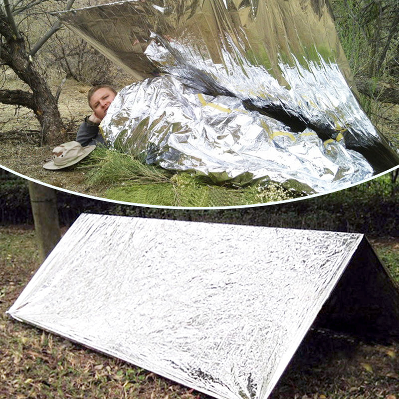 Stay Warm & Dry Instantly! Compact Waterproof Emergency Blanket