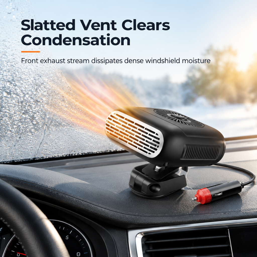 Defrost Windshield Instantly! 12V Portable Car Warm Air Blower Fan