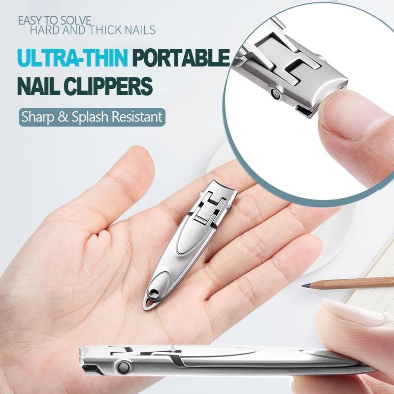 Clip Nails Anywhere Instantly! Ultra-Thin Folding Nail Clippers