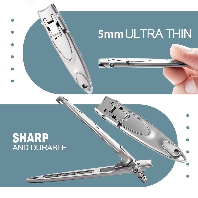 Clip Nails Anywhere Instantly! Ultra-Thin Folding Nail Clippers