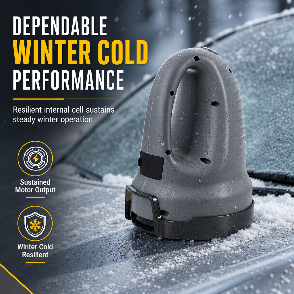 Defrost Windshields Instantly! Motorized Rotary Ice Scraper