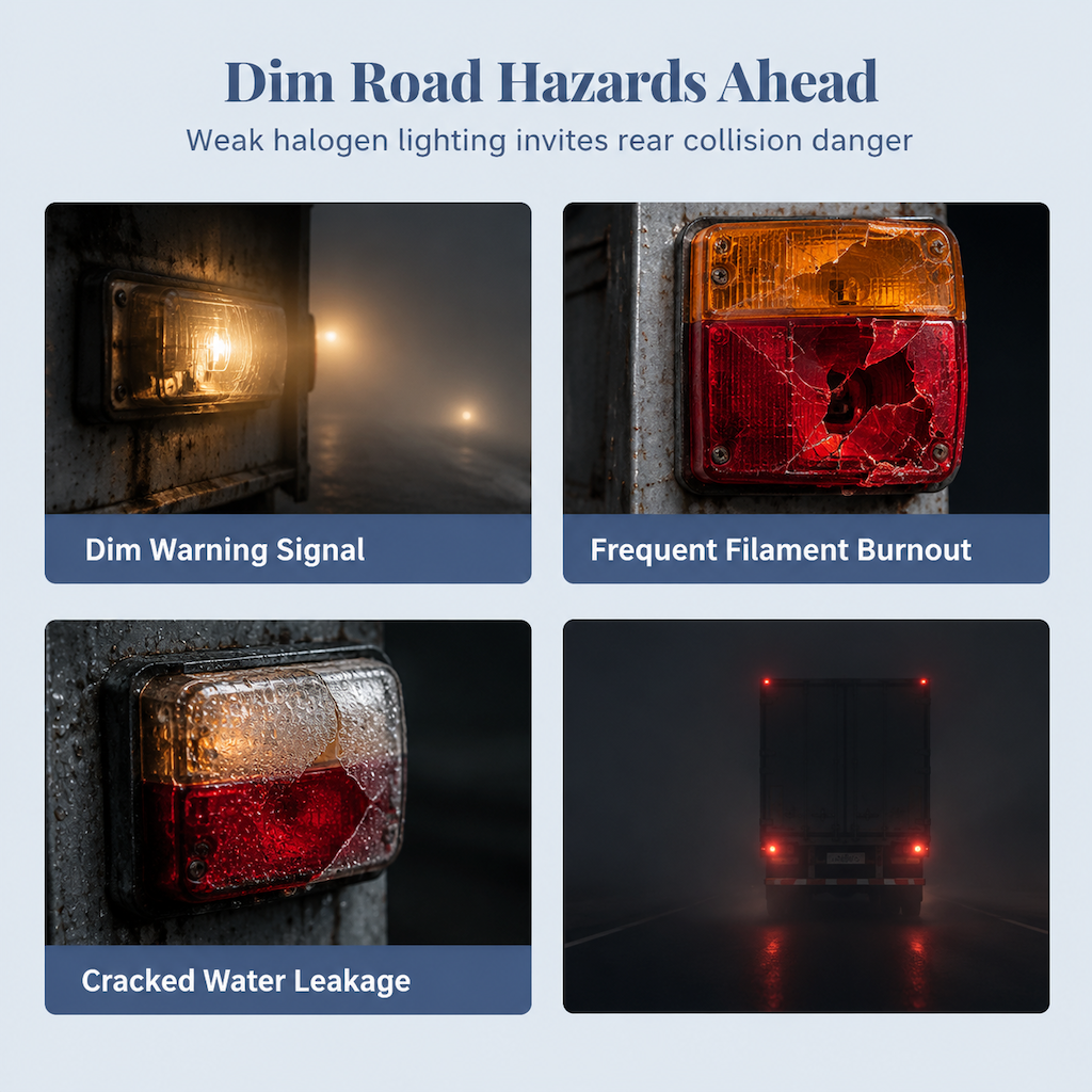 Stay Visible Instantly! 26-LED Dual-Color Trailer Tail Light