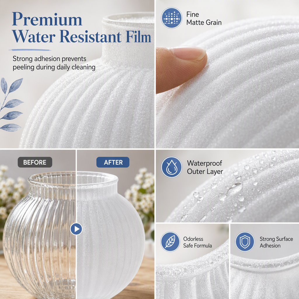 Create Frosted Glass Instantly! Sponge-On Matte Glass Craft Paint