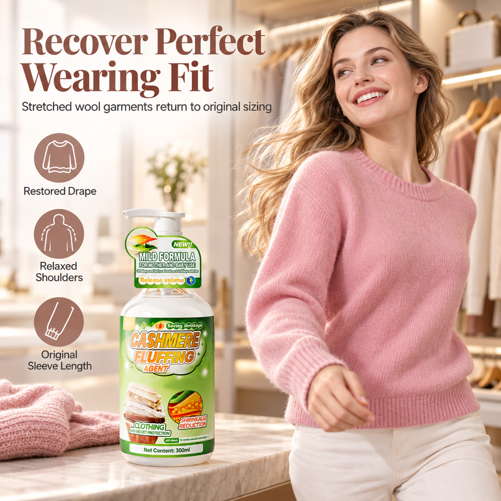 Relax Stiff Knits Instantly! Wool & Cashmere Reshaping Care