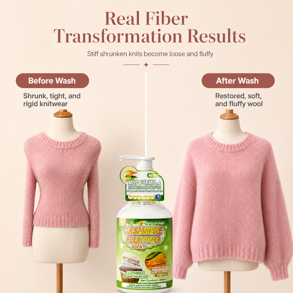 Soften Stiff Sweaters Instantly! Wool & Cashmere Reshaping Care