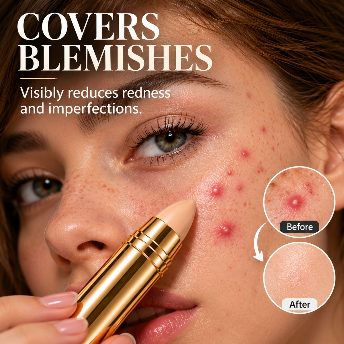 Hide Dark Circles Instantly! Creamy Concealer & Contour Stick