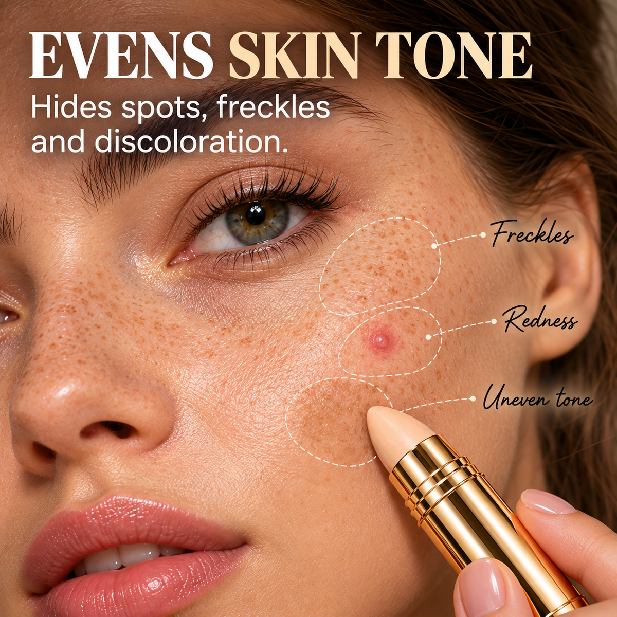 Hide Dark Circles Instantly! Creamy Concealer & Contour Stick