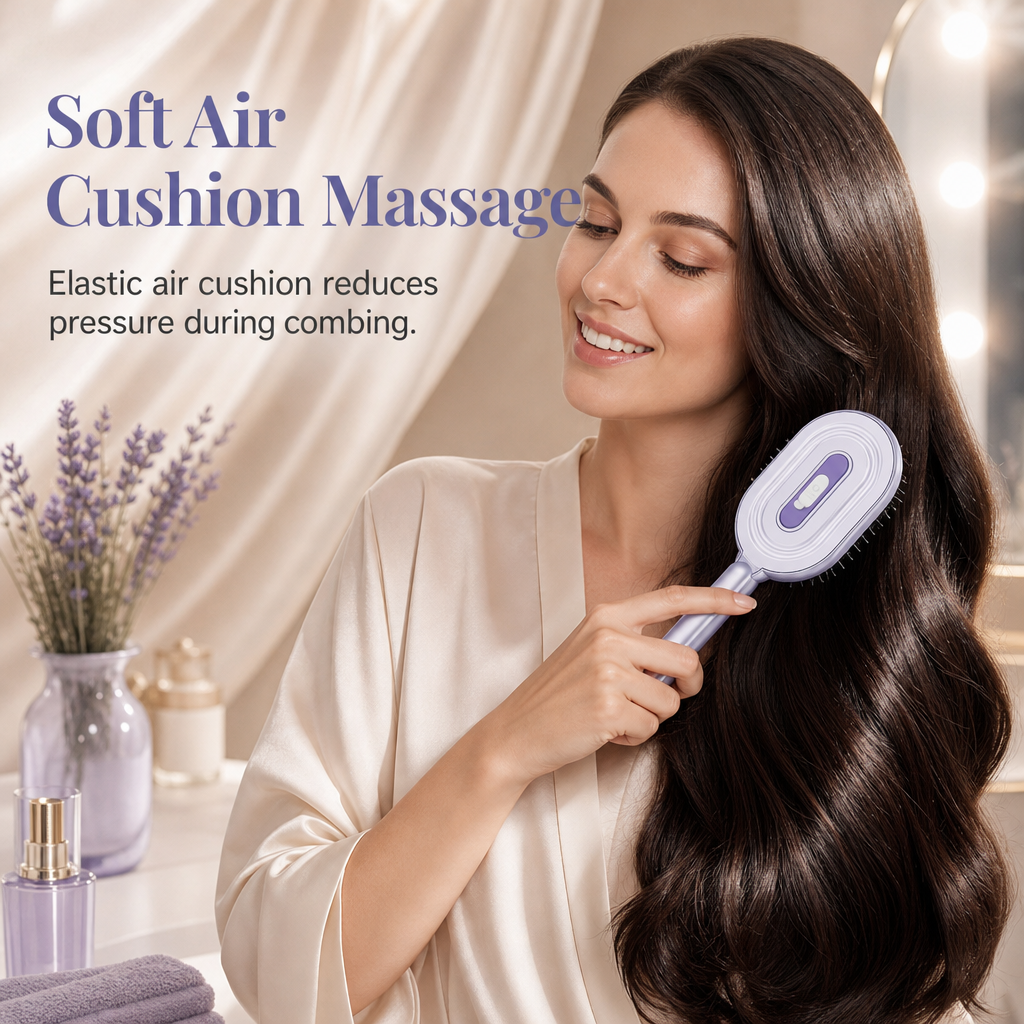 Apply Scalp Oil No-Mess Instantly! Steel Roller Applicator Comb