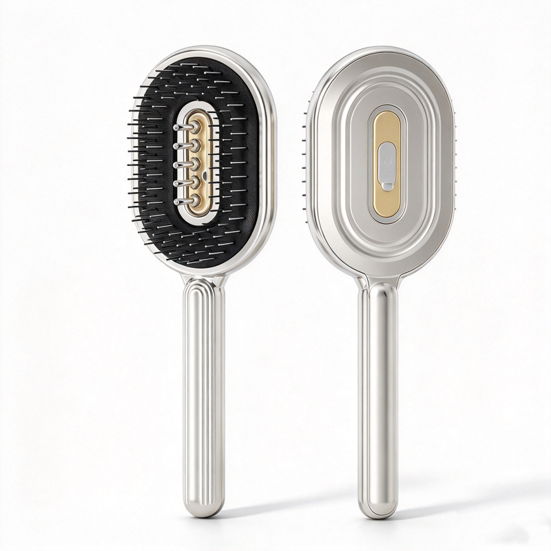 Apply Scalp Oil No-Mess Instantly! Steel Roller Applicator Comb