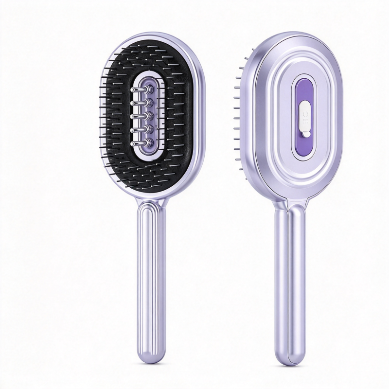 Apply Scalp Oil No-Mess Instantly! Steel Roller Applicator Comb