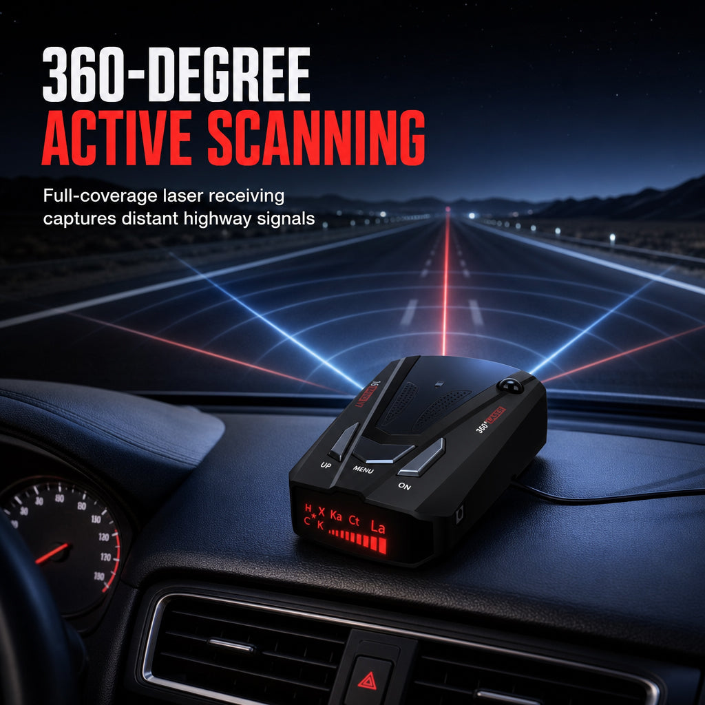 Avoid Hidden Fines Instantly! 360° Scanning Car Radar Detector