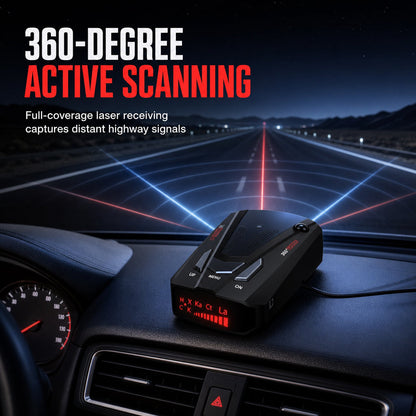 Avoid Hidden Fines Instantly! 360° Scanning Car Radar Detector