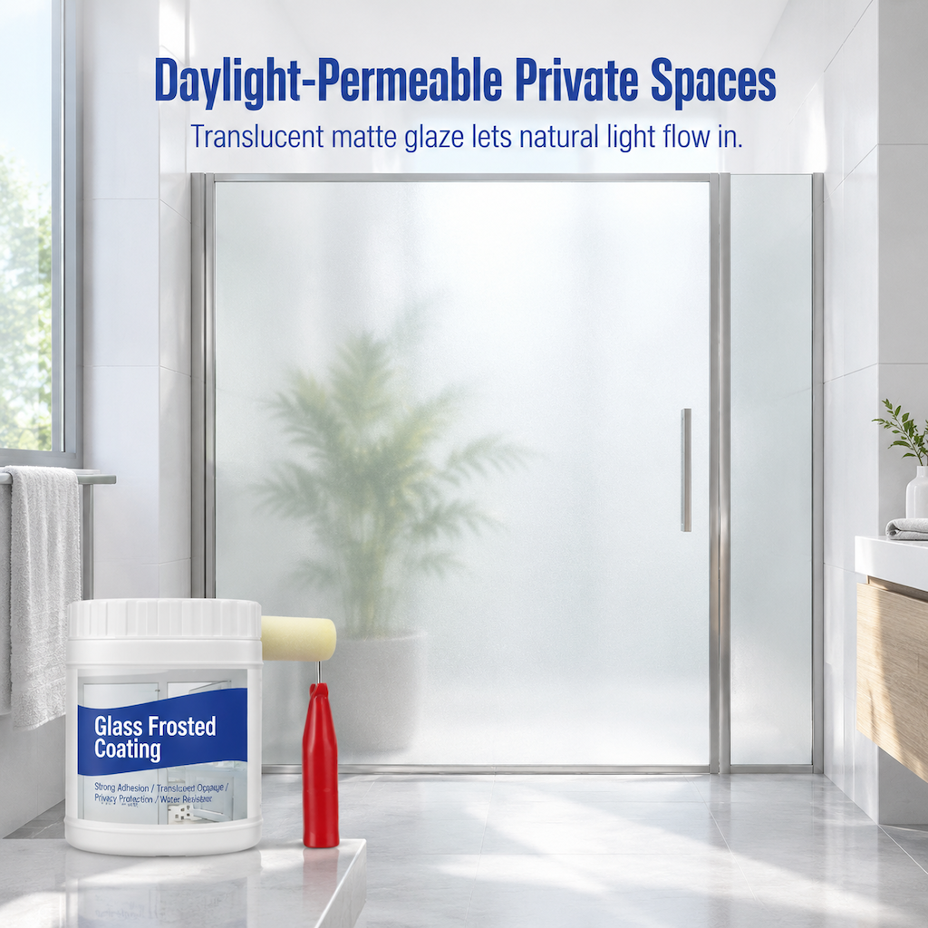 Frost Windows Instantly! Roll-On Waterproof Glass Privacy Coating