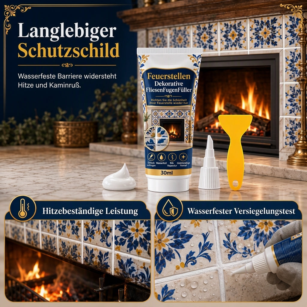 Fix Ugly Grout Instantly! Heat-Resistant Fireplace Tile Repair Kit